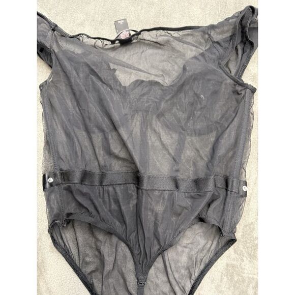 Victoria’s Secret Star Teddy Black Bodysuit Swarovski Rhinestones Medium - Picture 11 of 16